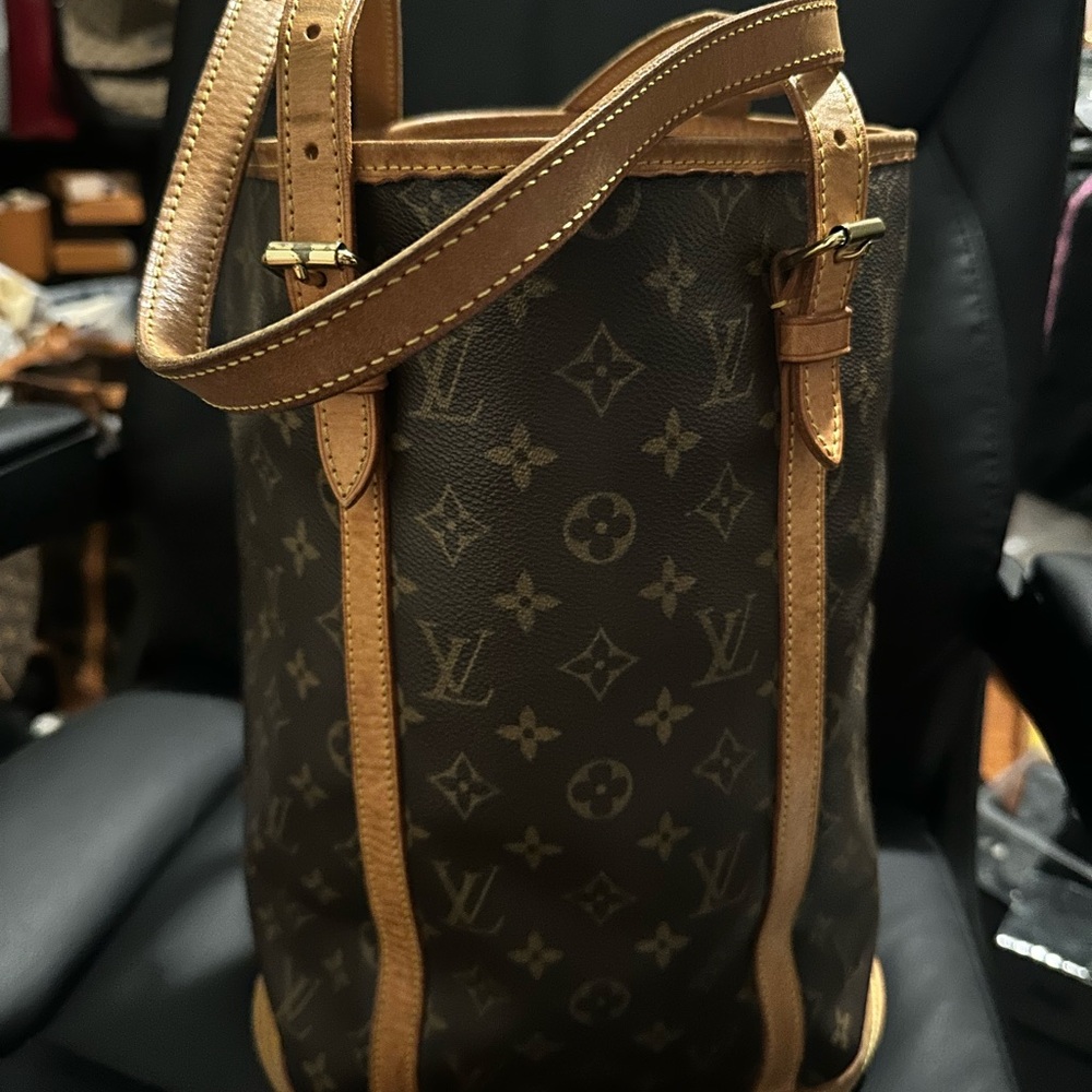 Louis Vuitton Monogram Brown and Tan Bucket GM